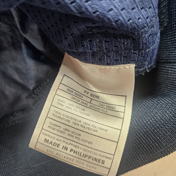 Vintage Nike Windbreaker XXL Navy Spell Out 1/4 Zip - Picture 7 of 8